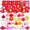 imageJOYIN 28 Packs Heart Gift Cards with Mochi Squishy Toys and Heart Shells Stress Relief Fidget Cute Miniature Novelty Toys for Kids Party Favors and School ExchangeKawaii Valentine Mochi