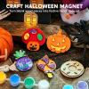 imageJOYIN 12 Glow in The Dark Wooden Magnets for Kids Paint Your Own Arts and Crafts Painting Kit Halloween Crafts Birthday Parties and Family Crafts Gift Party Favors for Boys Girls Ages 3Food