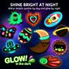 imageJOYIN 12 Glow in The Dark Wooden Magnets for Kids Paint Your Own Arts and Crafts Painting Kit Halloween Crafts Birthday Parties and Family Crafts Gift Party Favors for Boys Girls Ages 3Glow in Space