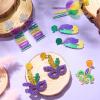 imageJOYIN 12 Pcs Mardi Gras Colorful Earrings Set Gold Green Purple Fleur Mask Crown Earrings for Women Costume Accessories Favors