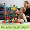 imageJOYIN 137Pcs Glowing Marble Run  Construction Building Blocks Toys with 15 Glow in The Dark Plastic Marbles STEM Toy Presents for Boys and Girls Gift for Christmas