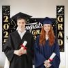 imageJOYIN 3 Pcs Graduation Decorations Class of 2025 Large Graduaiton Banners Set Gold ampamp Black Congrats Grad Party Backdrop and Banner Hanging Porch Supplies for College Graduation IndoorOutdoor DecorBlack