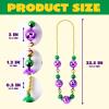 imageJOYIN 3 Pcs Mardi Gras Jumbo Bead Necklaces Disco Gold Green Purple Necklaces Beads for Mardi Gras Party Decorations Supplies Costume Accessories Favors
