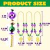 imageJOYIN 3 Pcs Mardi Gras Jumbo Bead Necklaces with Pendan Large Gold Green Purple Necklaces Beads for Mardi Gras Parade Decorations Party Favors Supplies Costume Outfit Accessories
