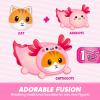 imageJOYIN Axolotl Plush Toy Kawaii Axolotl Cat Plush Toy 11quot Soft Plushie Cute Stuffed Animal Pillow for Kids and Adults Birthday Gift for Boys and Girls Gift for ChristmasCATXOLOTL Plush Toy