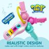 imageJOYIN Baby Car Keys Teether  Toddlers Sensory Learning Toy wMusic ampamp Lights  Musical Toys for Travel  Birthday Gifts for Baby Age 10 MonthsPink