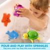 imageJOYIN Bath Fishing Toy Set for Toddlers  Magnetic Toy with Fishing Rod Spinning Octopus and Starfish Windup Shark and Turtle  Sensory Development for Infants