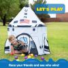 imageJOYIN Rocket Ship Play Tent for Kids  GlowinTheDark Space Tent with Starry Astronaut Spaceship Foldable Playhouse for Boys ampamp Girls Indoor Outdoor Kids Popup Play House Toddler Birthday ToyRocket Tent