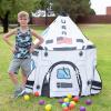 imageJOYIN Rocket Ship Play Tent for Kids  GlowinTheDark Space Tent with Starry Astronaut Spaceship Foldable Playhouse for Boys ampamp Girls Indoor Outdoor Kids Popup Play House Toddler Birthday ToyRocket Tent