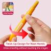 imageSYNCFUN 24 Pcs Twistable Silky Crayons Washable Crayons for Paper Easy to Hold ampamp QuickDrying Art Supplies NonToxic Mess Free Birthday Gifts for Kids Ages 3 and Up Crafts Supplies