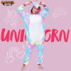 imageSpooktacular Creations Halloween Unicorn Costume Unisex Adult Unicorn Jumpsuit for Halloween Cosplay Themed PartiesBlue