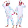 imageSpooktacular Creations Halloween Unicorn Costume Unisex Adult Unicorn Jumpsuit for Halloween Cosplay Themed PartiesBlue