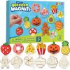 imageJOYIN 12 Glow in The Dark Wooden Magnets for Kids Paint Your Own Arts and Crafts Painting Kit Halloween Crafts Birthday Parties and Family Crafts Gift Party Favors for Boys Girls Ages 3Food