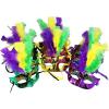 imageJOYIN 12 Pcs Mardi Gras Feather Masks Carnival Masquerade Masks Bulk Mardi Gras Costume Dress Up Accessories for Women Men Outfit