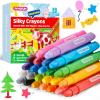 imageSYNCFUN 24 Pcs Twistable Silky Crayons Washable Crayons for Paper Easy to Hold ampamp QuickDrying Art Supplies NonToxic Mess Free Birthday Gifts for Kids Ages 3 and Up Crafts Supplies