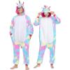 imageSpooktacular Creations Halloween Unicorn Costume Unisex Adult Unicorn Jumpsuit for Halloween Cosplay Themed PartiesBlue