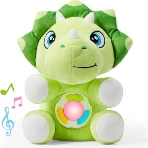 imageJOYIN Musical Unicorn Plush Baby Toy Stuffed Animal with Music ampamp Light Baby Musical Soft Plush Toys for Infant Babies Christmas Birthday Gifts for Boys and Girls 6 MonthsDinosaur