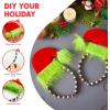 imageJOYIN 2 Pcs Christmas Elf Hat Headbands Xmas Elf Furry Hat Headbands with Red ampamp Green Fabricwrapped Christmas Headdress for Adults and Children Parties Roleplaying Photo Props