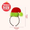 imageJOYIN 2 Pcs Christmas Elf Hat Headbands Xmas Elf Furry Hat Headbands with Red ampamp Green Fabricwrapped Christmas Headdress for Adults and Children Parties Roleplaying Photo Props