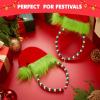 imageJOYIN 2 Pcs Christmas Elf Hat Headbands Xmas Elf Furry Hat Headbands with Red ampamp Green Fabricwrapped Christmas Headdress for Adults and Children Parties Roleplaying Photo Props