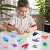 imageJOYIN 12 Pcs 3D Printed Animals Set Mini Animals 3D Printed Toys  Cute Articulated Flexible Figurines Fidget Toys for Party Favors Birthday Gifts Desk Pets Office Home DecorOcean Animals