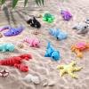 imageJOYIN 12 Pcs 3D Printed Animals Set Mini Animals 3D Printed Toys  Cute Articulated Flexible Figurines Fidget Toys for Party Favors Birthday Gifts Desk Pets Office Home DecorOcean Animals