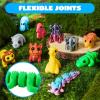 imageJOYIN 12 Pcs 3D Printed Animals Set Mini Animals 3D Printed Toys  Cute Articulated Flexible Figurines Fidget Toys for Party Favors Birthday Gifts Desk Pets Office Home DecorSafari Animals