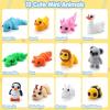 imageJOYIN 12 Pcs 3D Printed Animals Set Mini Animals 3D Printed Toys  Cute Articulated Flexible Figurines Fidget Toys for Party Favors Birthday Gifts Desk Pets Office Home DecorMix Animals