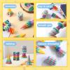 imageJOYIN 4 Pack Impossible Cone Fidget Toys Pastel Color 3D Printed Spiral Cone Flexible Impossible Pyramid Passthrough Fidget Toys for Stress Relief Kids Adults Christmas Stocking Stuffers