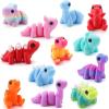 imageJOYIN 12 Pcs 3D Printed Animals Set Mini Animals 3D Printed Toys  Cute Articulated Flexible Figurines Fidget Toys for Party Favors Birthday Gifts Desk Pets Office Home DecorDinosaur Animals