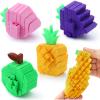 imageJOYIN 4 Pcs 3D Printed Fidget Fruit Toys Make a Sound Flexible Desk Fidget Worm Toy for Stress Relief Boys Girls Kids Adults Birthday Gift Party Favors Stress Toys