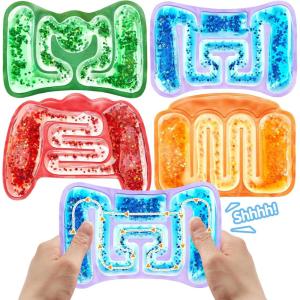 imageJOYIN 4 Pcs Sensory Fidget Toys for Kids Sensory Toys for Autism ADHD Fidget Tubes Stress Toys for Kids Autism Hyperactivity Stress Relieve Fidgets for Classroom Party Favors