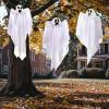 imageJOYIN 1 PC 275quot Halloween Hanging Ghosts Decorations Outdoor Halloween Flying White Ghosts Decor for Tree Front Yard Patio Lawn Garden Haunted House Prop Party Dcor Outside