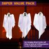 imageJOYIN 1 PC 275quot Halloween Hanging Ghosts Decorations Outdoor Halloween Flying White Ghosts Decor for Tree Front Yard Patio Lawn Garden Haunted House Prop Party Dcor Outside