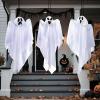imageJOYIN 1 PC 275quot Halloween Hanging Ghosts Decorations Outdoor Halloween Flying White Ghosts Decor for Tree Front Yard Patio Lawn Garden Haunted House Prop Party Dcor Outside