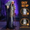 imageJOYIN 62 Halloween Decorations Outdoor Animatronics Standing Hunchback Witch with Light Creepy Sound Decor Radar Motion Activated Scary Haunted House Prop for Yard Lawn Garden Outside IndoorHunchback Witch