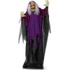 imageJOYIN 62 Halloween Decorations Outdoor Animatronics Standing Hunchback Witch with Light Creepy Sound Decor Radar Motion Activated Scary Haunted House Prop for Yard Lawn Garden Outside IndoorPurple Witch