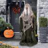 imageJOYIN 65quot Halloween Animatronics Witch Decorations Outdoor with LED Eyes and Creepy Sound Scary Life Size Animated Decor for Haunted House Lawn Yard