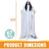imageJOYIN 67quot Halloween Decorations Outdoor Life Size Bride Decor White Ghost Haunted House Props with Creepy Sound for Garden Yard Lawn
