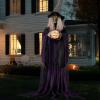 imageJOYIN 72quot Outdoor Halloween Decorations Animatronics Witch with Cane Life Size Animated Ghost Haunted House Prop Dcor with Creepy Sound and Lightup Eyes Party SuppliesCrystal Ball Witch