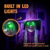 imageJOYIN 72quot Outdoor Halloween Decorations Animatronics Witch with Cane Life Size Animated Ghost Haunted House Prop Dcor with Creepy Sound and Lightup Eyes Party SuppliesWitch with Cauldron