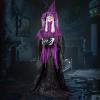 imageJOYIN 72quot Outdoor Halloween Decorations Animatronics Witch with Cane Life Size Animated Ghost Haunted House Prop Dcor with Creepy Sound and Lightup Eyes Party SuppliesWitch with Cauldron