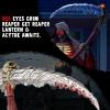 imageJOYIN 83Ft Halloween Decorations Grim Reaper Animatronics Grim Reaper Halloween Decoration Skeleton Holding Giant Scythe with Light and Infrared Sensor Scary Haunted House Indoor Decor