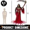 imageJOYIN 83Ft Halloween Decorations Grim Reaper Animatronics Grim Reaper Halloween Decoration Skeleton Holding Giant Scythe with Light and Infrared Sensor Scary Haunted House Indoor Decor
