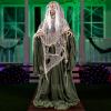 imageJOYIN 65quot Halloween Animatronics Witch Decorations Outdoor with LED Eyes and Creepy Sound Scary Life Size Animated Decor for Haunted House Lawn Yard