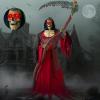 imageJOYIN 83Ft Halloween Decorations Grim Reaper Animatronics Grim Reaper Halloween Decoration Skeleton Holding Giant Scythe with Light and Infrared Sensor Scary Haunted House Indoor Decor