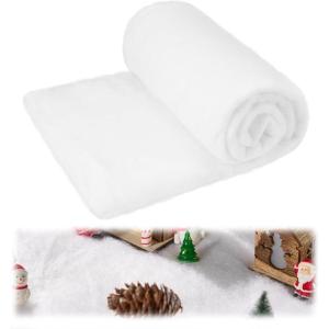 imageJOYIN Christmas Snow Blanket Roll 3x8 Ft1 Pcs for Christmas DecorationThick White Soft and Artificial Snow Blankets for Under The Xmas Tree Xmas Decor Holiday and Winter Village Displays3 Ftx8 Ft
