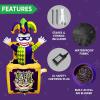 imageJOIEDOMI Mardi Gras Animated Inflatable Yard Decoration 4 FT Jester in The Box with Buildin LEDs Blow Up Inflatables for Party Indoor Outdoor Yard Garden Lawn Decor
