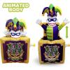imageJOIEDOMI Mardi Gras Animated Inflatable Yard Decoration 4 FT Jester in The Box with Buildin LEDs Blow Up Inflatables for Party Indoor Outdoor Yard Garden Lawn Decor