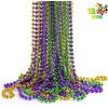 imageJOYIN 12 PCS Mardi Gras Beads Necklace Green Purple Gold Metallic Mardi Gras Decorations Necklace Beads Mardi Gras Accessories Throws Beads Bulk for Mardi Gra Party FavorPurple Green Gold